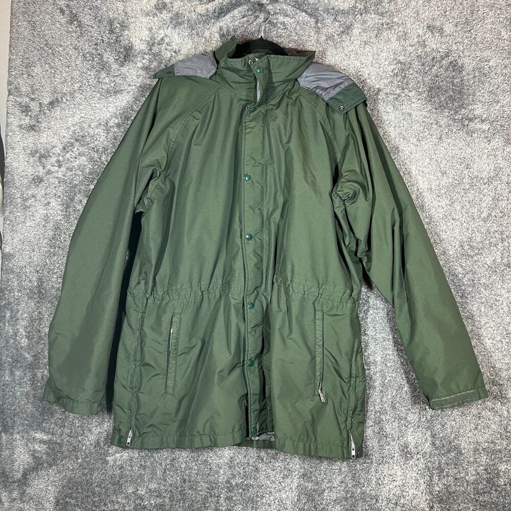 Vintage North Face Jacket Mens XL Green Goretex Made in USA Mountain Parka Hood